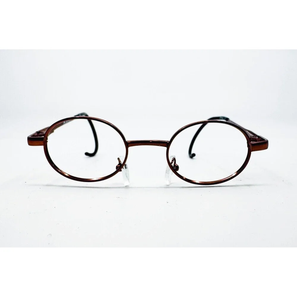 Lantis Eyeglass Frames Kids Brown L8005 Oval Full Rim Cable Temples 36-17-140
